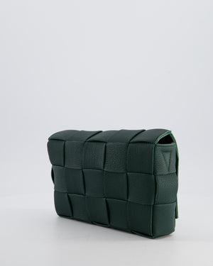 Bottega Veneta Forest Green Tofu Casette Bag with Gold Details
