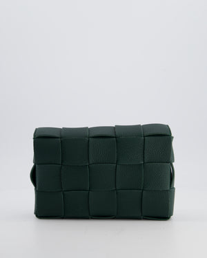 Bottega Veneta Forest Green Tofu Casette Bag with Gold Details