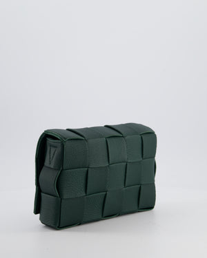 Bottega Veneta Forest Green Tofu Casette Bag with Gold Details