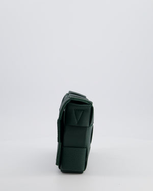 Bottega Veneta Forest Green Tofu Casette Bag with Gold Details