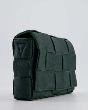 Bottega Veneta Forest Green Tofu Casette Bag with Gold Details