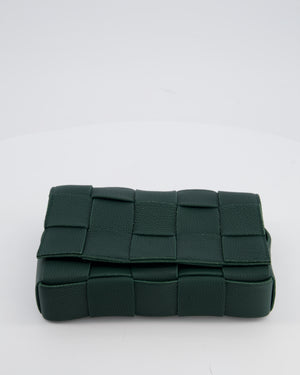 Bottega Veneta Forest Green Tofu Casette Bag with Gold Details