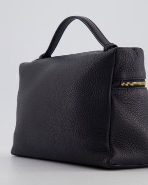 *FIRE PRICE* Loro Piana Extra Pocket L27 Bag in Navy Grained Calfskin Leather with Gold Hardware