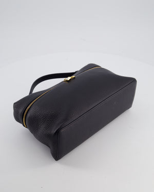 *FIRE PRICE* Loro Piana Extra Pocket L27 Bag in Navy Grained Calfskin Leather with Gold Hardware