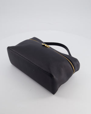 *FIRE PRICE* Loro Piana Extra Pocket L27 Bag in Navy Grained Calfskin Leather with Gold Hardware