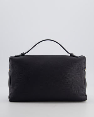 *FIRE PRICE* Loro Piana Extra Pocket L27 Bag in Navy Grained Calfskin Leather with Gold Hardware