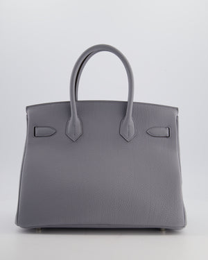 *NEW COLOUR* Hermès Birkin 30 Retourne Bag in Gris Pantin Togo Leather with Palladium Hardware