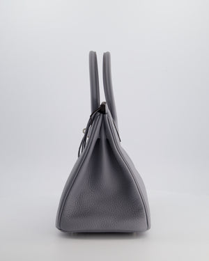 *NEW COLOUR* Hermès Birkin 30 Retourne Bag in Gris Pantin Togo Leather with Palladium Hardware