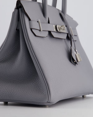 *NEW COLOUR* Hermès Birkin 30 Retourne Bag in Gris Pantin Togo Leather with Palladium Hardware