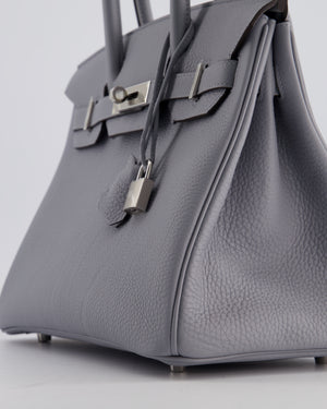 *NEW COLOUR* Hermès Birkin 30 Retourne Bag in Gris Pantin Togo Leather with Palladium Hardware