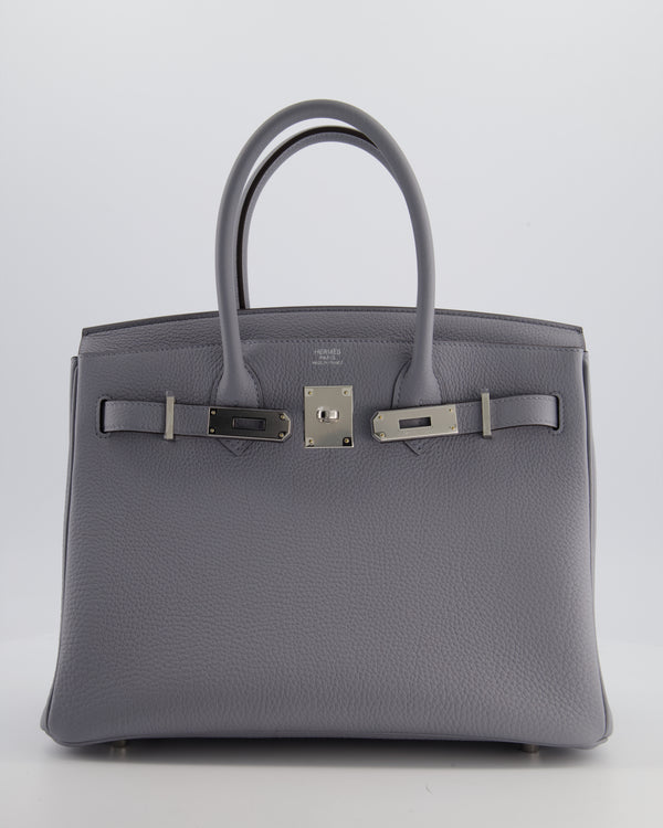 *NEW COLOUR* Hermès Birkin 30 Retourne Bag in Gris Pantin Togo Leather with Palladium Hardware