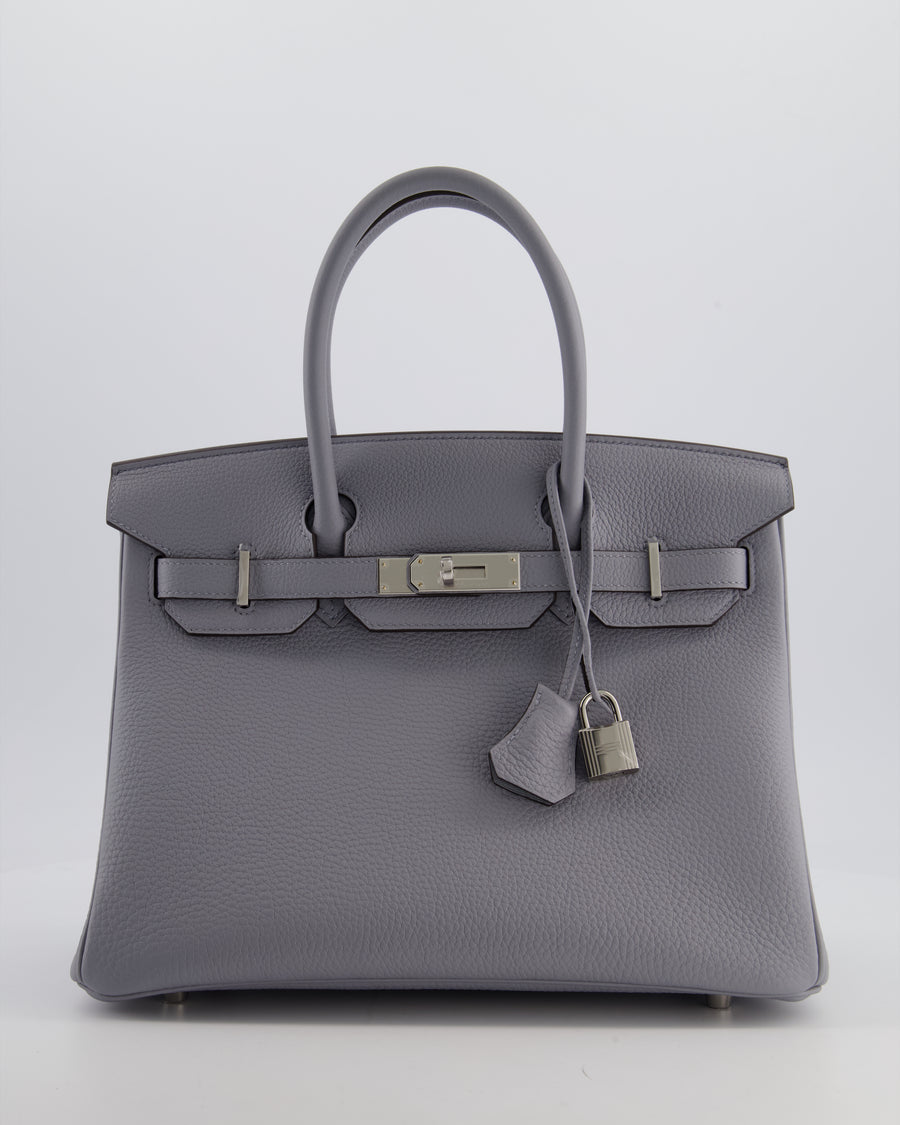 *NEW COLOUR* Hermès Birkin 30 Retourne Bag in Gris Pantin Togo Leather with Palladium Hardware