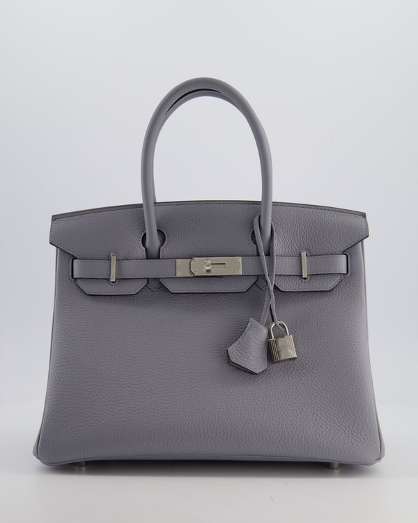 *NEW COLOUR* Hermès Birkin 30 Retourne Bag in Gris Pantin Togo Leather with Palladium Hardware