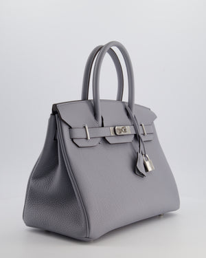 *NEW COLOUR* Hermès Birkin 30 Retourne Bag in Gris Pantin Togo Leather with Palladium Hardware