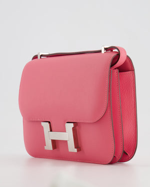 Hermès Constance 18 Bag in Rose Azalee Evercolor Leather with Palladium Hardware