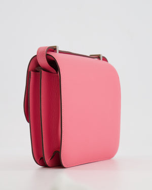 Hermès Constance 18 Bag in Rose Azalee Evercolor Leather with Palladium Hardware