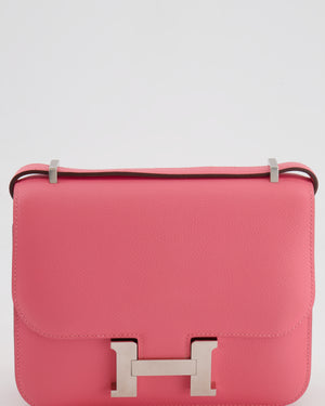 Hermès Constance 18 Bag in Rose Azalee Evercolor Leather with Palladium Hardware