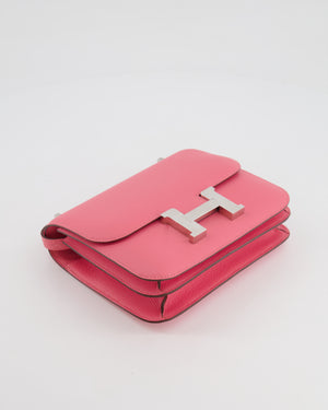 Hermès Constance 18 Bag in Rose Azalee Evercolor Leather with Palladium Hardware