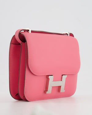 Hermès Constance 18 Bag in Rose Azalee Evercolor Leather with Palladium Hardware