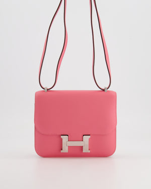 Hermès Constance 18 Bag in Rose Azalee Evercolor Leather with Palladium Hardware
