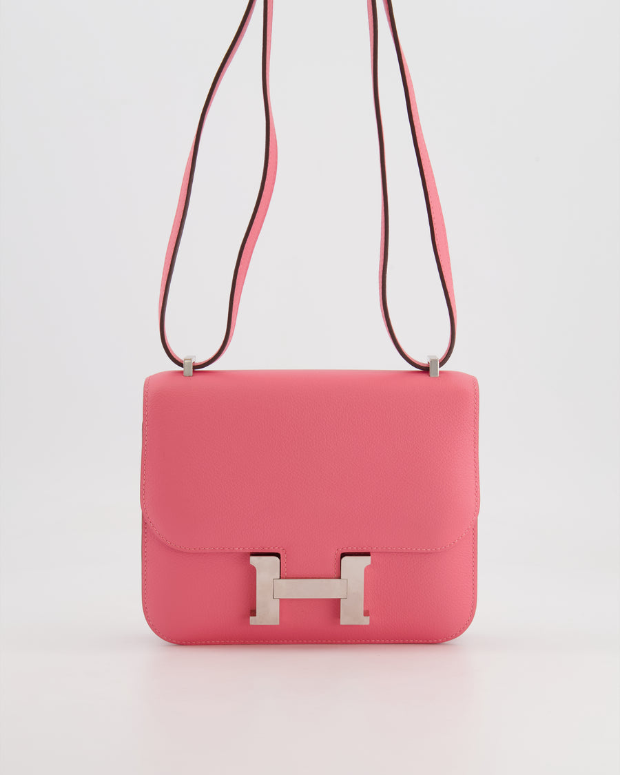 Hermès Constance 18 Bag in Rose Azalee Evercolor Leather with Palladium Hardware