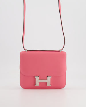 Hermès Constance 18 Bag in Rose Azalee Evercolor Leather with Palladium Hardware