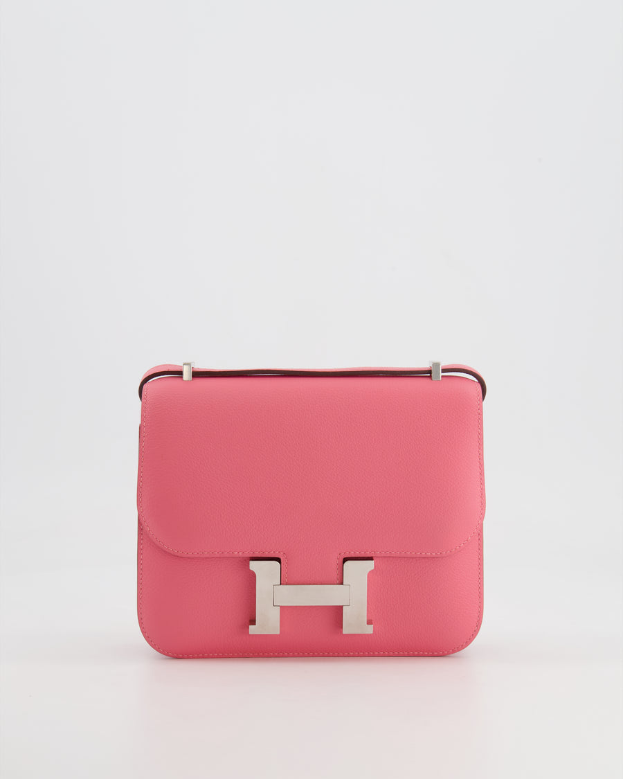 Hermès Constance 18 Bag in Rose Azalee Evercolor Leather with Palladium Hardware