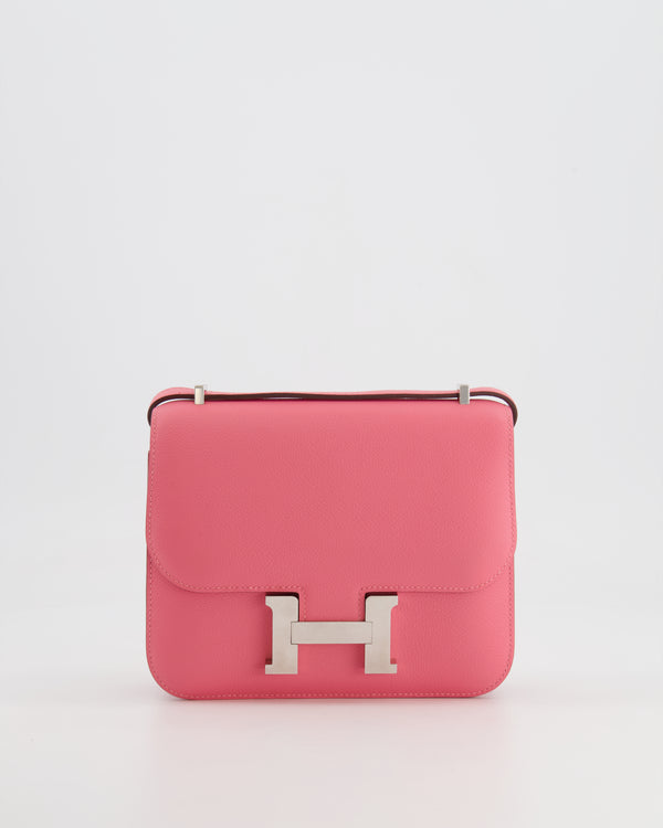 Hermès Constance 18 Bag in Rose Azalee Evercolor Leather with Palladium Hardware