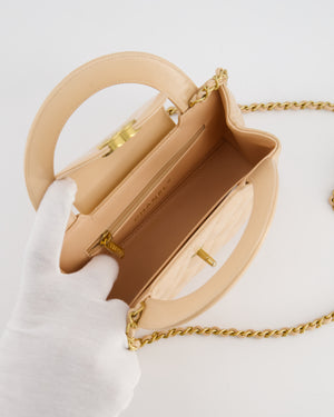 *HOT* Chanel Small Kelly Shopping Bag in Peach Aged Calfskin with Brushed Antique Gold Hardware