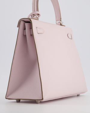 *VERY RARE* Hermès Kelly 25 Sellier Bag in Mauve Pale Epsom Leather with Palladium Hardware