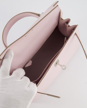 *VERY RARE* Hermès Kelly 25 Sellier Bag in Mauve Pale Epsom Leather with Palladium Hardware
