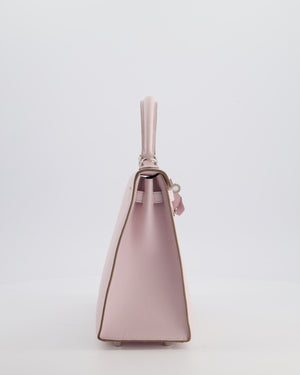 *VERY RARE* Hermès Kelly 25 Sellier Bag in Mauve Pale Epsom Leather with Palladium Hardware
