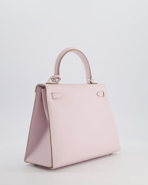 *VERY RARE* Hermès Kelly 25 Sellier Bag in Mauve Pale Epsom Leather with Palladium Hardware