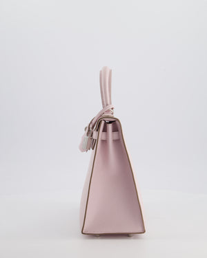 *VERY RARE* Hermès Kelly 25 Sellier Bag in Mauve Pale Epsom Leather with Palladium Hardware