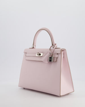 *VERY RARE* Hermès Kelly 25 Sellier Bag in Mauve Pale Epsom Leather with Palladium Hardware