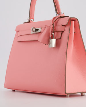 *RARE* Hermès Kelly 25 Sellier Bag in Rose Confetti in Epsom Leather with Palladium Hardware