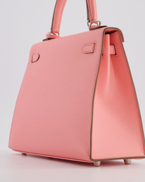 *RARE* Hermès Kelly 25 Sellier Bag in Rose Confetti in Epsom Leather with Palladium Hardware