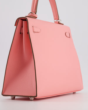 *RARE* Hermès Kelly 25 Sellier Bag in Rose Confetti in Epsom Leather with Palladium Hardware