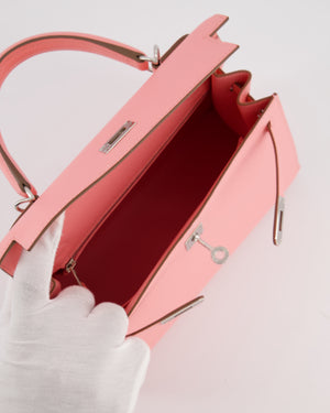 *RARE* Hermès Kelly 25 Sellier Bag in Rose Confetti in Epsom Leather with Palladium Hardware