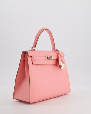 *RARE* Hermès Kelly 25 Sellier Bag in Rose Confetti in Epsom Leather with Palladium Hardware