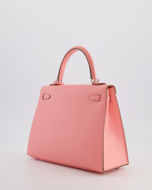 *RARE* Hermès Kelly 25 Sellier Bag in Rose Confetti in Epsom Leather with Palladium Hardware