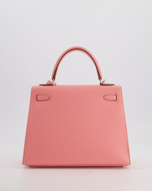 *RARE* Hermès Kelly 25 Sellier Bag in Rose Confetti in Epsom Leather with Palladium Hardware