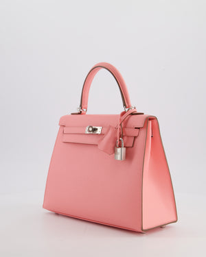 *RARE* Hermès Kelly 25 Sellier Bag in Rose Confetti in Epsom Leather with Palladium Hardware