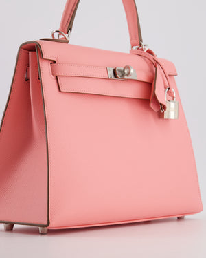 *RARE* Hermès Kelly 25 Sellier Bag in Rose Confetti in Epsom Leather with Palladium Hardware