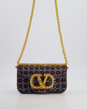 Valentino Multi Small Embroidered Loco Shoulder Bag with Gold tone Hardware RRP £3250