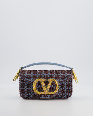 Valentino Multi Small Embroidered Loco Shoulder Bag with Gold tone Hardware RRP £3250