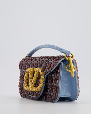 Valentino Multi Small Embroidered Loco Shoulder Bag with Gold tone Hardware RRP £3250