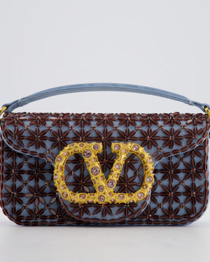 Valentino Multi Small Embroidered Loco Shoulder Bag with Gold tone Hardware RRP £3250