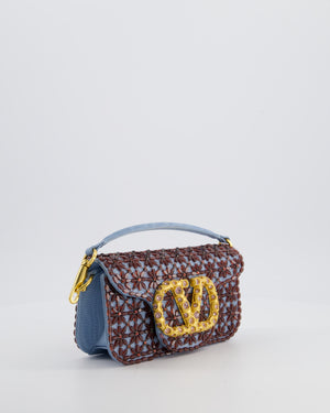 Valentino Multi Small Embroidered Loco Shoulder Bag with Gold tone Hardware RRP £3250