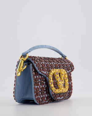 Valentino Multi Small Embroidered Loco Shoulder Bag with Gold tone Hardware RRP £3250